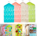 16 Pocket Durable Clear Door Fordable Wardrobe Storage Organizer Hanging Bag
