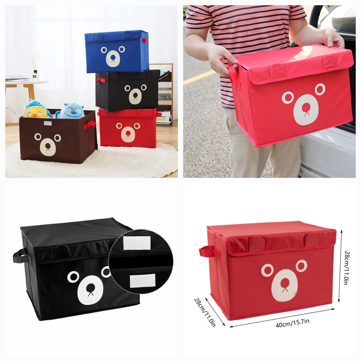 Panda Design Folding Storage Bins Quilt Basket Kid Toys Organizer Storage Boxes Cabinet Wardrobe Storage Bags 1 Piece