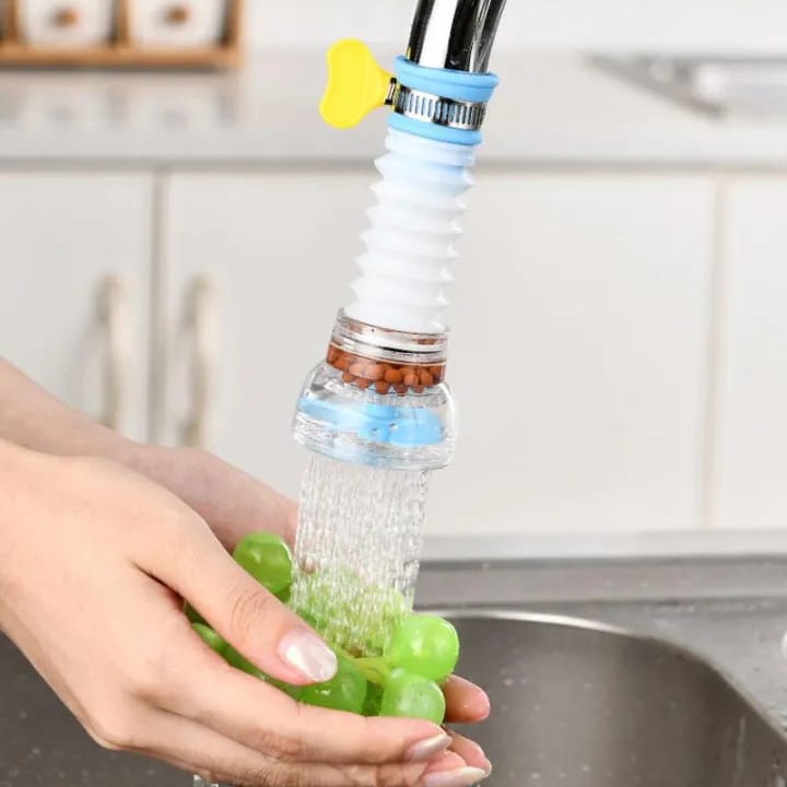 Kitchen New Fan Faucet With Clip 360 Adjustable Flexible Kitchen Faucet Tap Water Filter 360° Rotating Faucet Aerator – Water-Saving Anti-Splash Shower Head Nozzle for Kitchen & Bathroom Sinks, 3-Mode Sprayer with Swivel Head & Tap Adapter,