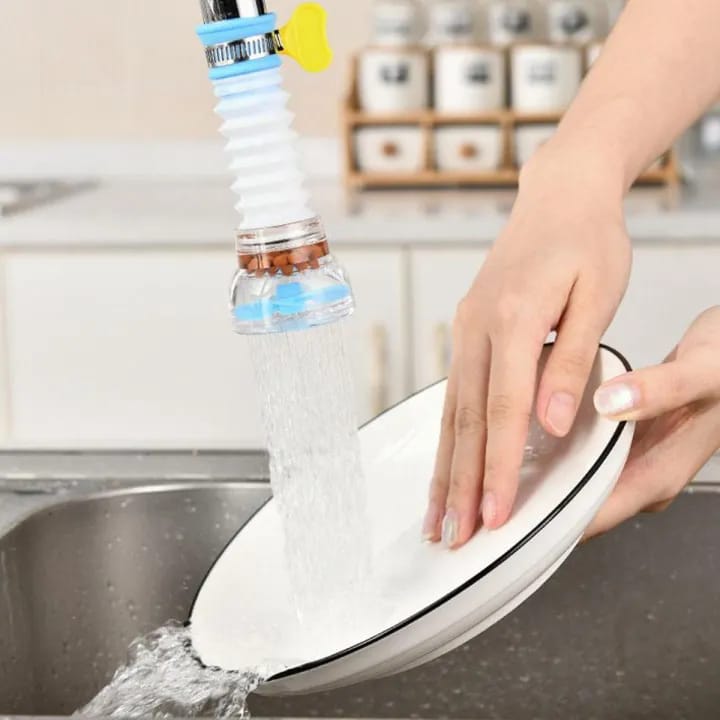 Kitchen New Fan Faucet With Clip 360 Adjustable Flexible Kitchen Faucet Tap Water Filter 360° Rotating Faucet Aerator – Water-Saving Anti-Splash Shower Head Nozzle for Kitchen & Bathroom Sinks, 3-Mode Sprayer with Swivel Head & Tap Adapter,