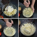 Potato Vegetable Masher Mash Crush Kitchen Tool with Black Handle