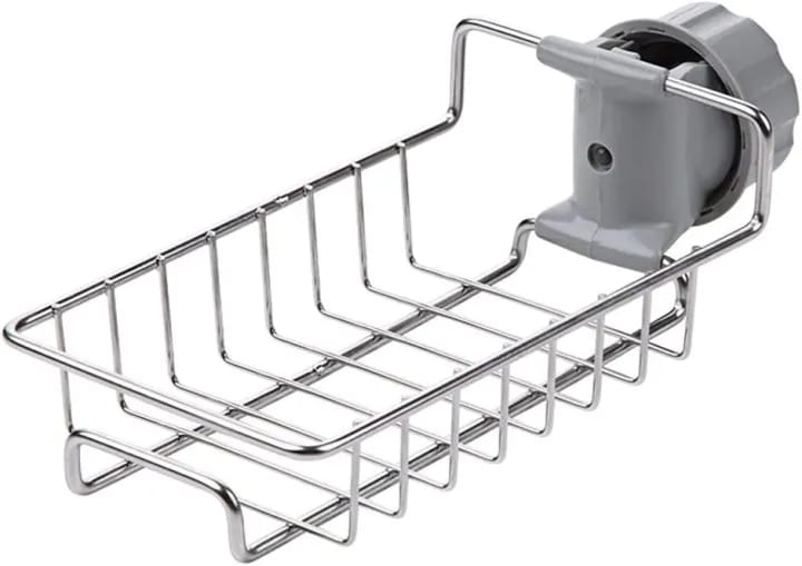 Stainless Steel Kitchen Sponge Holder Soap Dishwashing Liquid Drainer Rack Faucet Storage Rack Drain Basket For Bathroom Sink