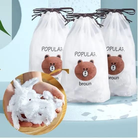 Fresh Food Keeping Bags Plastic Pack of 100 Sealing Food Cover Elastic Stretch Adjustable Bowl Lids Reusable Kitchen Wrap Reusable Elastic Food Bowl Storage Covers Sublaga Bowl Covers Dish Plate Covers Alternative to foil Plastic Wrap