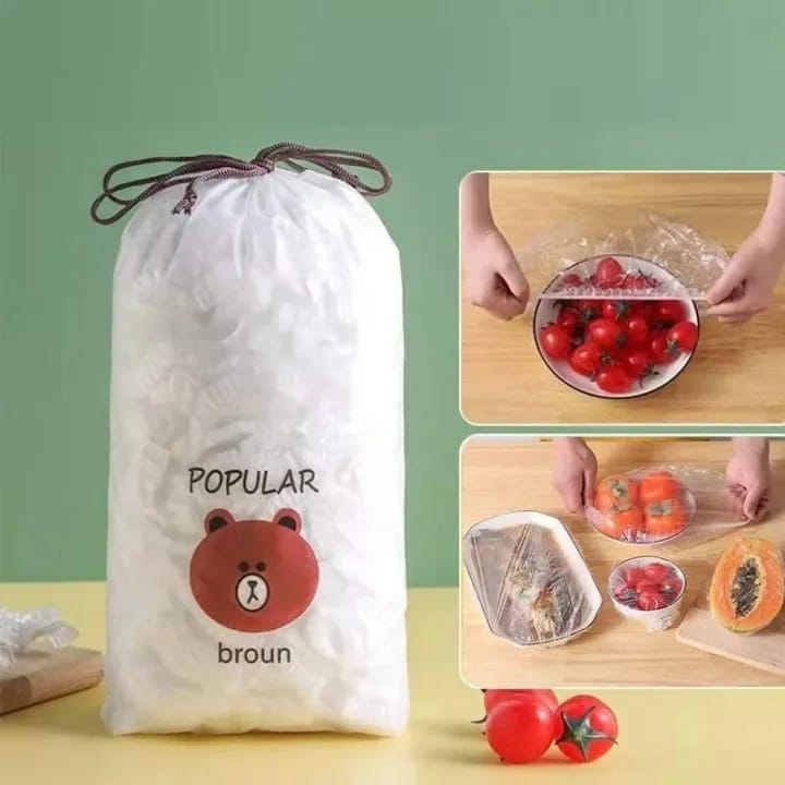 Fresh Food Keeping Bags Plastic Pack of 100 Sealing Food Cover Elastic Stretch Adjustable Bowl Lids Reusable Kitchen Wrap Reusable Elastic Food Bowl Storage Covers Sublaga Bowl Covers Dish Plate Covers Alternative to foil Plastic Wrap