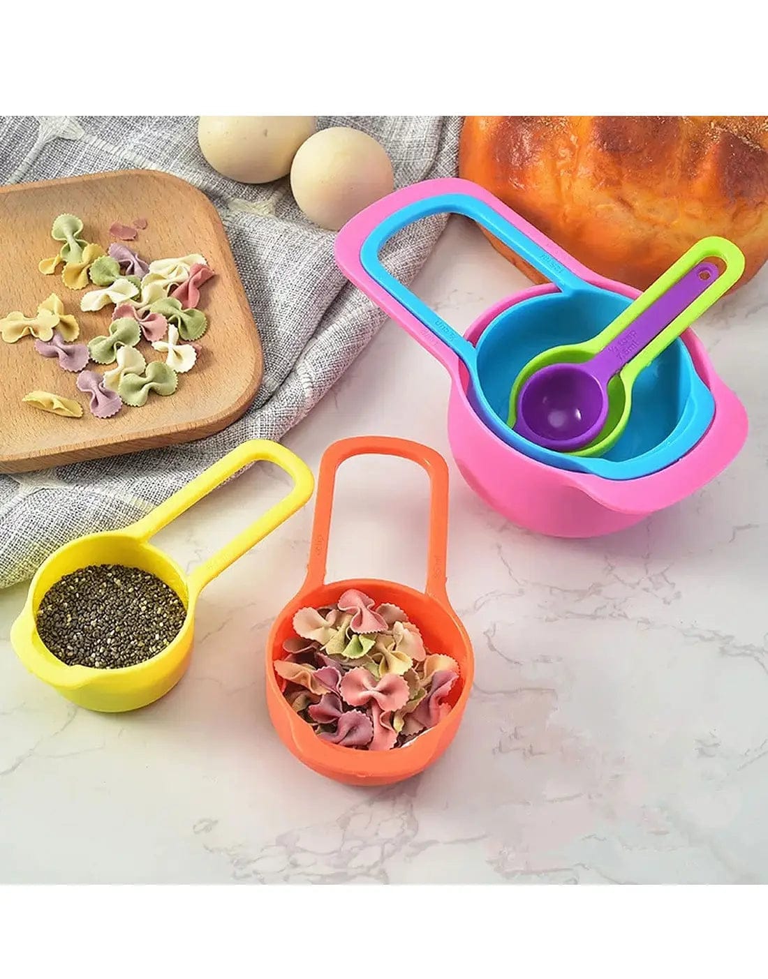 Measuring cups and spoons Plastic Measuring Cup Set Measuring Tools 6pcs Measuring Spoon for Liquid Powder