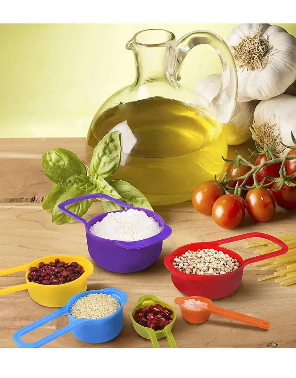 Measuring cups and spoons Plastic Measuring Cup Set Measuring Tools 6pcs Measuring Spoon for Liquid Powder