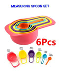 Measuring cups and spoons Plastic Measuring Cup Set Measuring Tools 6pcs Measuring Spoon for Liquid Powder