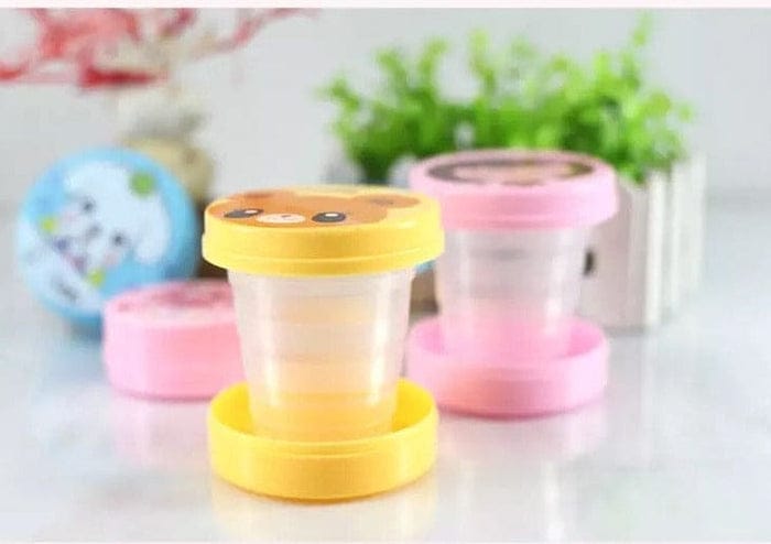 Portable Folding Collapsible Magic Cup Folding Glass Portable Folding Collapsible Magic Cup Folding Glass | Folding Magic Cup For Kids | Cartoon Printed Plastic Foldable Magic Cup For Boys & Girls