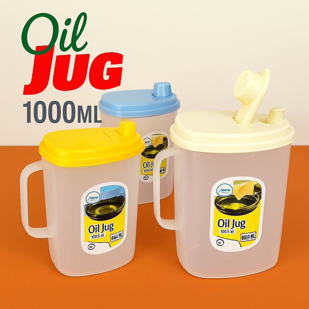 1 Litre High Quality Plastic Cooking Oil Jug For Kitchen Cooking Essential