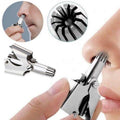 Manual Stainless Steel Nose Hair Trimmer for Men & Women – Pain-Free Portable Personal Care Nasal & Ear Hair Remover, Rotary Blade Nose Shaver Grooming Tool, Washable Reusable Face Hair Cutter, Compact Travel-Friendly Vibrissa Razor for Safe & Precise