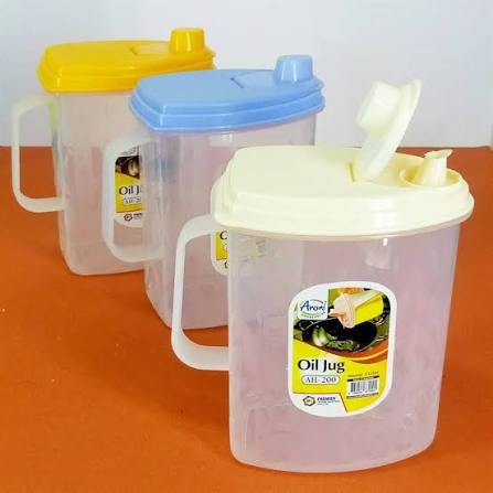 1 Litre High Quality Plastic Cooking Oil Jug For Kitchen Cooking Essential