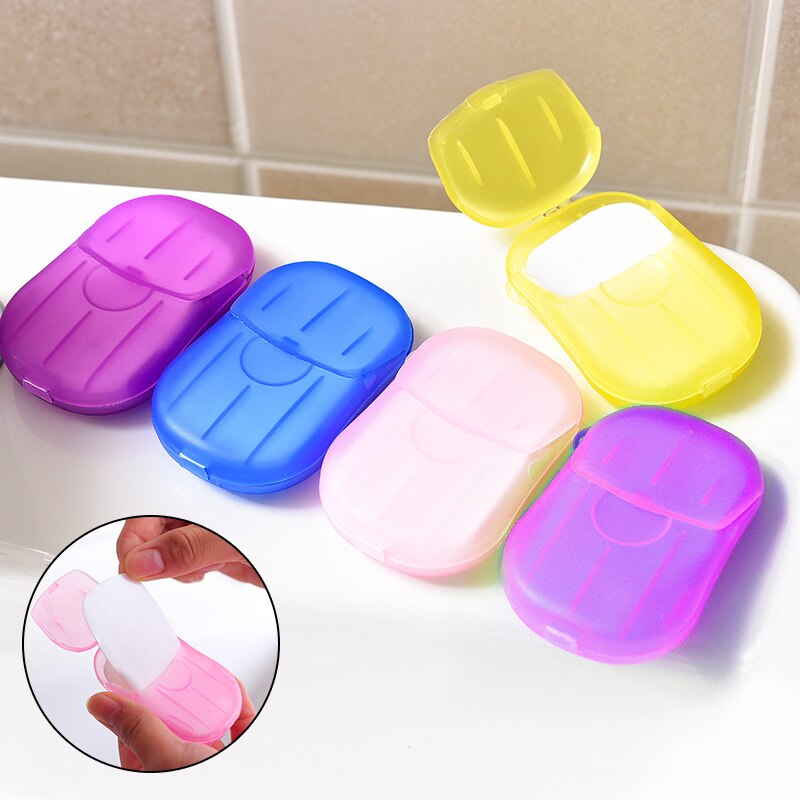 "Paper Soap for School Cute Portable Mini Paper Soaps Box – 100 Piece Disposable Paper Soap Sheets for Kids, Teens & Adults, Travel Hand Wash Soap for Home, Office, Outdoor Camping, School Bag Hygiene Kit, All Ages Use"