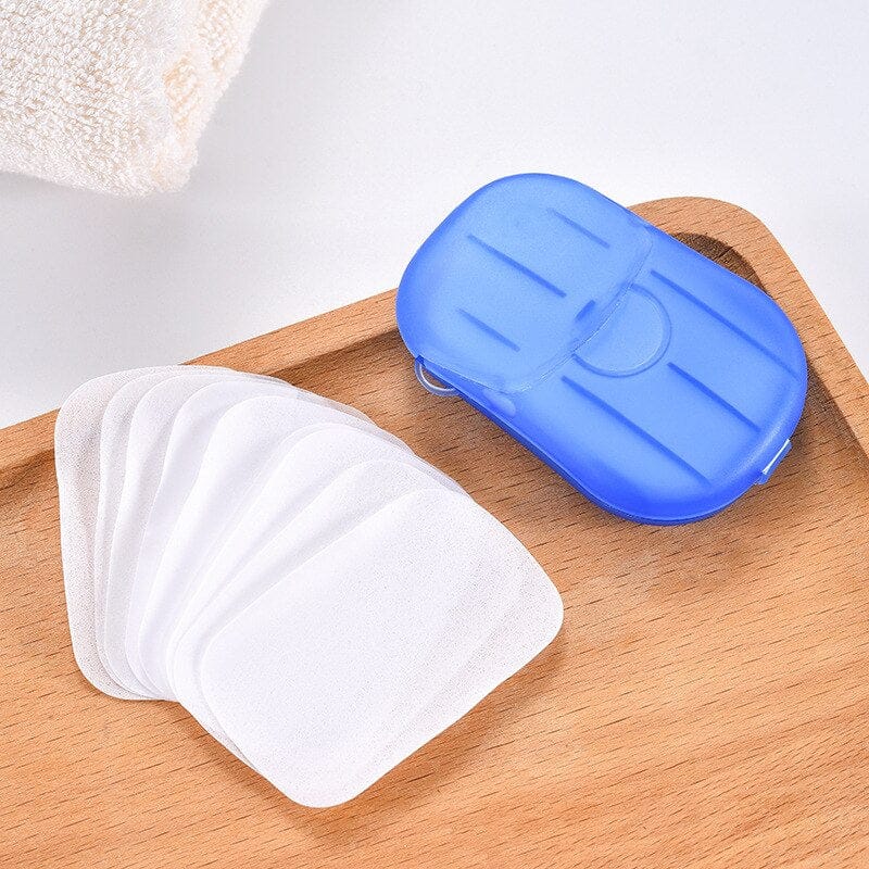 "Paper Soap for School Cute Portable Mini Paper Soaps Box – 100 Piece Disposable Paper Soap Sheets for Kids, Teens & Adults, Travel Hand Wash Soap for Home, Office, Outdoor Camping, School Bag Hygiene Kit, All Ages Use"