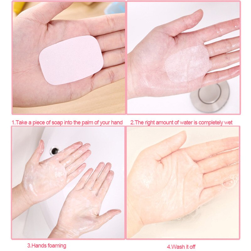 "Paper Soap for School Cute Portable Mini Paper Soaps Box – 100 Piece Disposable Paper Soap Sheets for Kids, Teens & Adults, Travel Hand Wash Soap for Home, Office, Outdoor Camping, School Bag Hygiene Kit, All Ages Use"