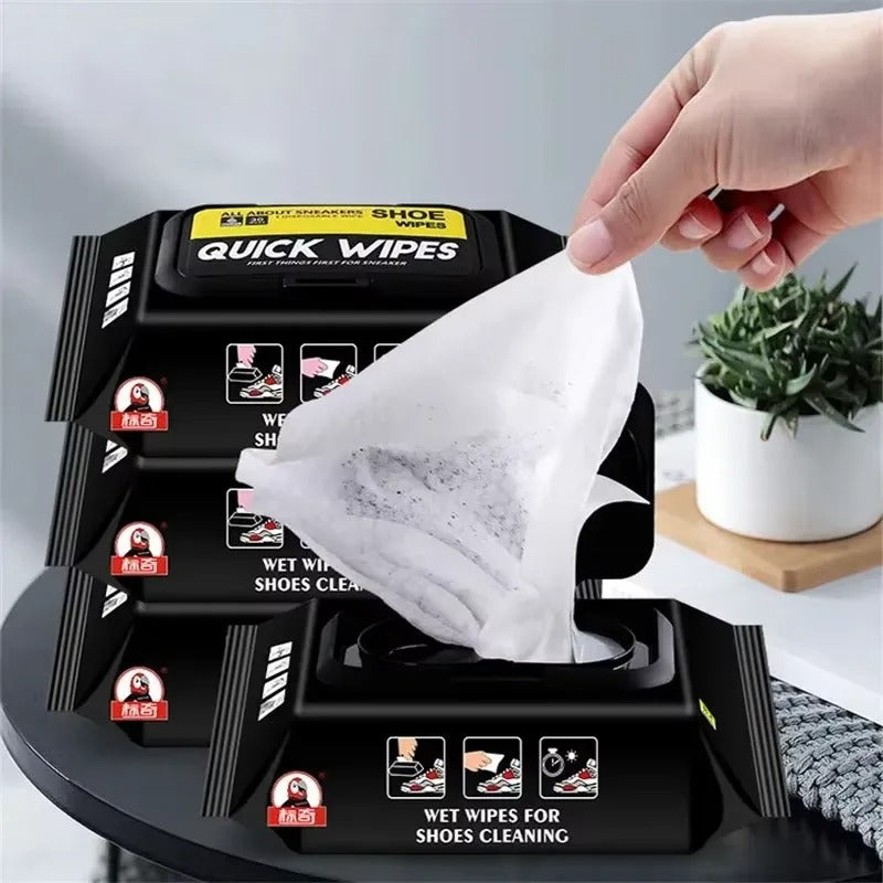 80pcs Disposable Shoe Wipes – Portable Sneaker & Shoe Cleaner for Quick Travel Cleaning & Polishing