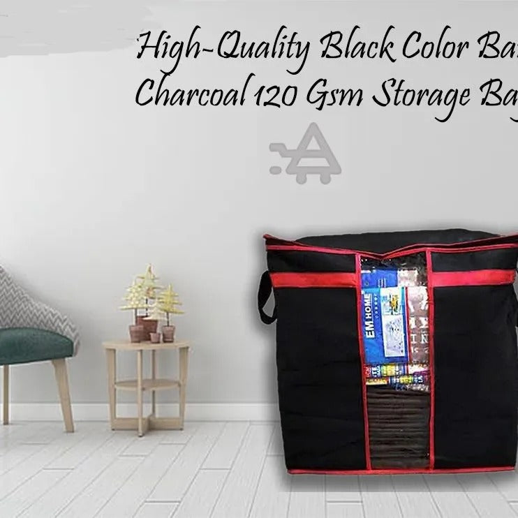 Pack Of 3 New Waterproof Home Storage Foldable Bag 100 GM Oxford Cloth Bedding Suits Pillows Organizer Zipper Bag