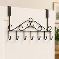 Over Door Metal Hanger Stand With 7 Hooks Kitchen Accessories Bedroom And Bathroom, Hanging Clothes Organizer Stand Rack