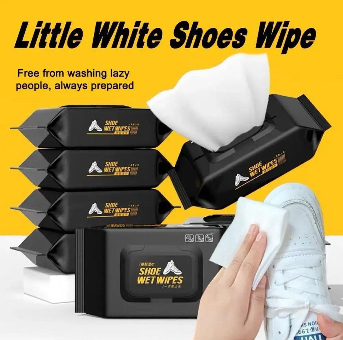 80pcs Disposable Shoe Wipes – Portable Sneaker & Shoe Cleaner for Quick Travel Cleaning & Polishing